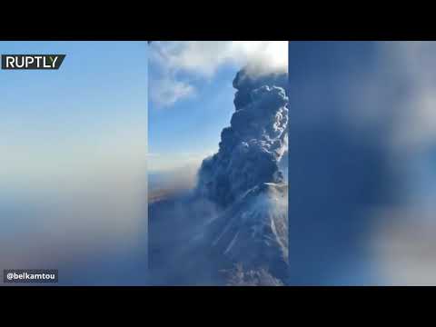 شاهد ثوران ثاني بركان في كامتشاتكا الروسية خلال أسبوع